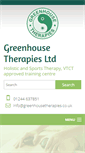 Mobile Screenshot of greenhousetherapies.co.uk