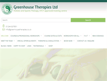 Tablet Screenshot of greenhousetherapies.co.uk